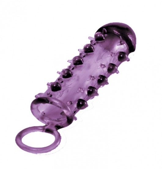 Закрытая фиолетовая насадка с пупырышками SAMURAI PENIS SLEEVE PURPLE - 14,5 см. - NMC - в Тюмени купить с доставкой