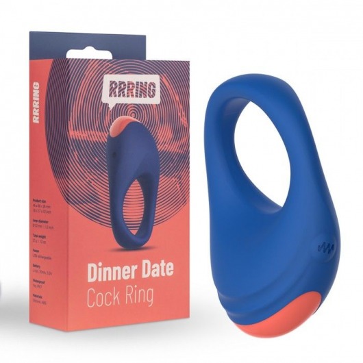 Синее эрекционное кольцо RRRING Dinner Date Cock Ring - FeelzToys - в Тюмени купить с доставкой