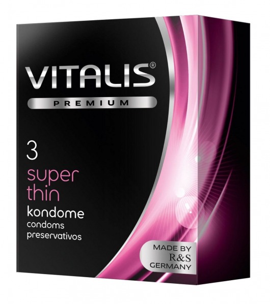 Ультратонкие презервативы VITALIS PREMIUM super thin - 3 шт. - Vitalis - купить с доставкой в Тюмени