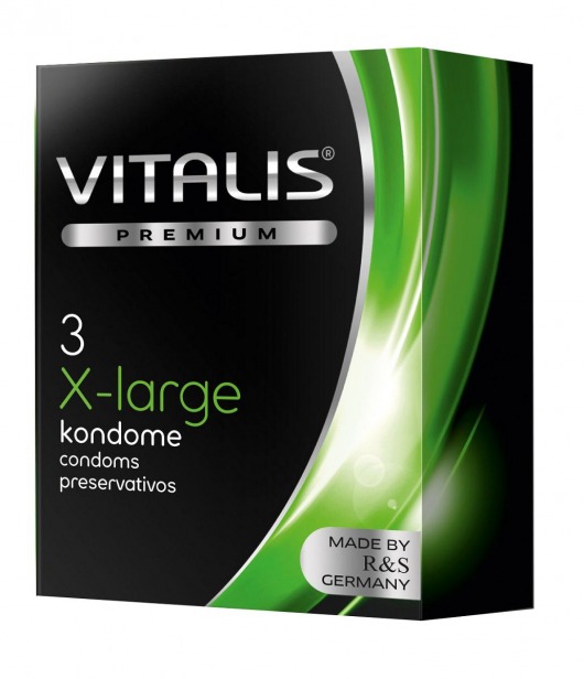 Презервативы увеличенного размера VITALIS PREMIUM x-large - 3 шт. - Vitalis - купить с доставкой в Тюмени