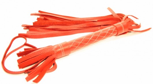 Красная плетка из натуральной кожи - БДСМ Арсенал - купить с доставкой в Тюмени