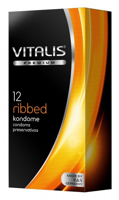 Ребристые презервативы VITALIS PREMIUM ribbed - 12 шт. - Vitalis - купить с доставкой в Тюмени