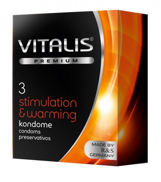 Презервативы VITALIS PREMIUM stimulation   warming с согревающим эффектом - 3 шт. - Vitalis - купить с доставкой в Тюмени