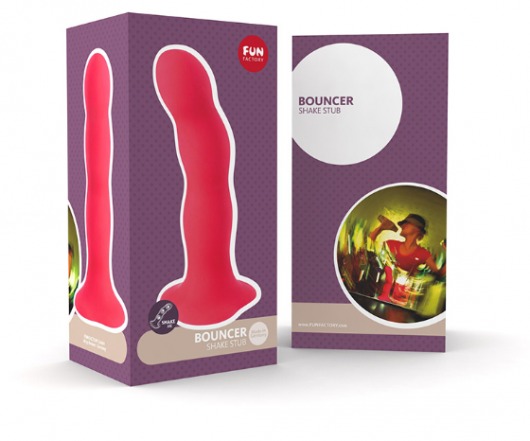 Красный фаллоимитатор BOUNCER - 18 см. - Fun Factory - купить с доставкой в Тюмени