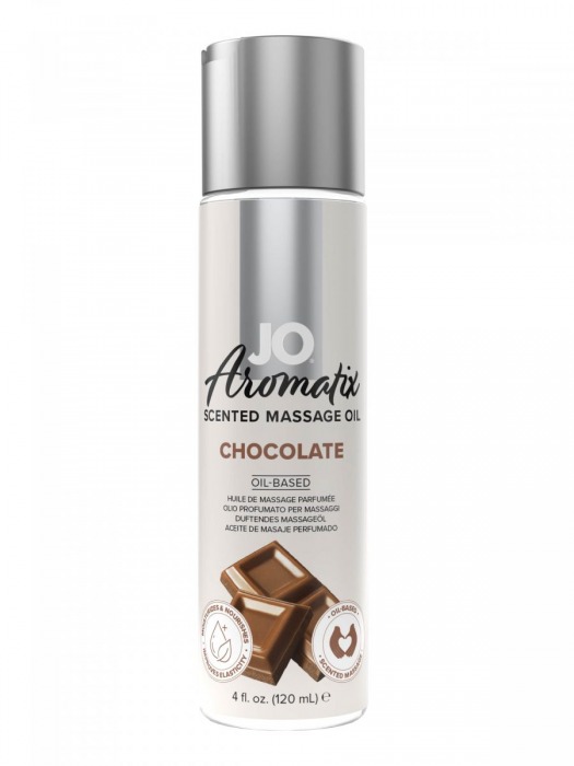 Массажное масло JO Aromatix Massage Oil Chocolate с ароматом шоколада - 120 мл. - System JO - купить с доставкой в Тюмени