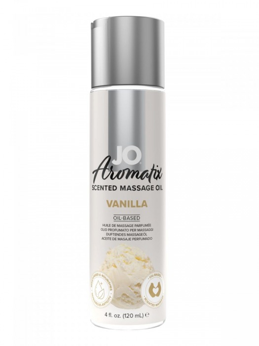 Массажное масло JO Aromatix Massage Oil Vanilla с ароматом ванили - 120 мл. - System JO - купить с доставкой в Тюмени