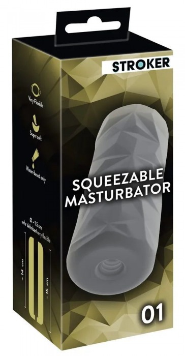 Серый мастурбатор Squeezable Masturbator 01 - Orion - в Тюмени купить с доставкой