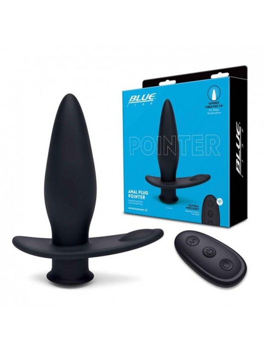 Черный анальный виброплаг для простаты Impaler - 14 см. - BlueLine - в Тюмени купить с доставкой