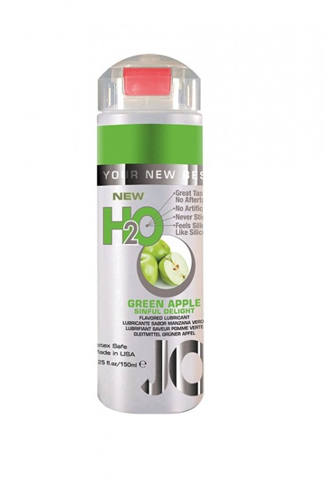 Ароматизированный любрикант на водной основе JO Flavored  Green Apple H2O - 150 мл. - System JO - купить с доставкой в Тюмени