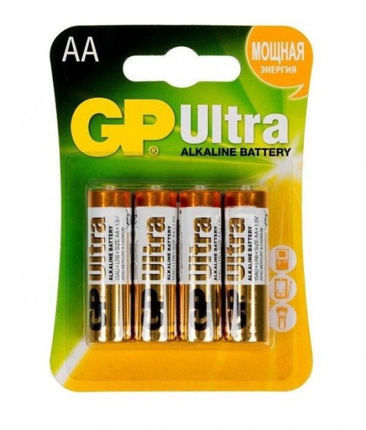 Батарейки алкалиновые GP Ultra Alkaline AA/LR6 - 4 шт. - Элементы питания - купить с доставкой в Тюмени