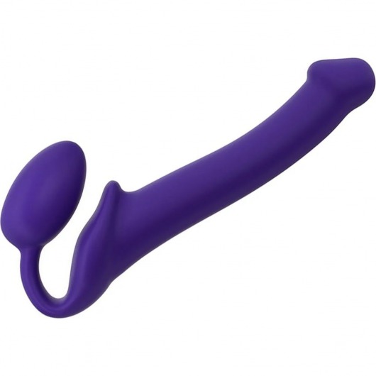 Фиолетовый безремневой страпон Silicone Bendable Strap-On - size M - Strap-on-me - купить с доставкой в Тюмени