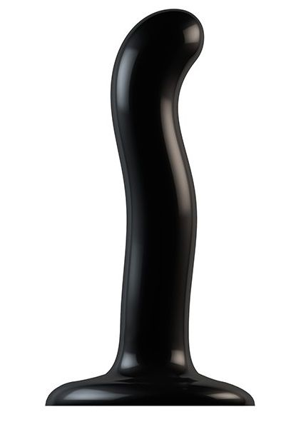 Черный фаллоимитатор-насадка Strap-On-Me P G spot Dildo size S - 16,4 см. - Strap-on-me - купить с доставкой в Тюмени