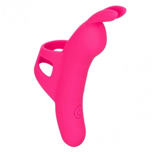 Розовый вибромассажер на палец The Flirty Vibe - 10 см. - California Exotic Novelties