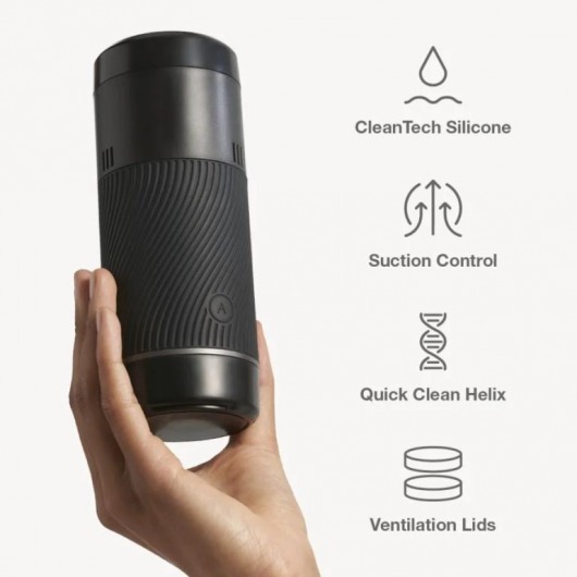 Черный мастурбатор с контролем всасывания Arcwave Pow Stroker - Arcwave - в Тюмени купить с доставкой