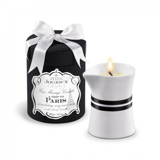 Массажное масло в виде большой свечи Petits Joujoux Paris с ароматом ванили и сандала - MyStim - купить с доставкой в Тюмени