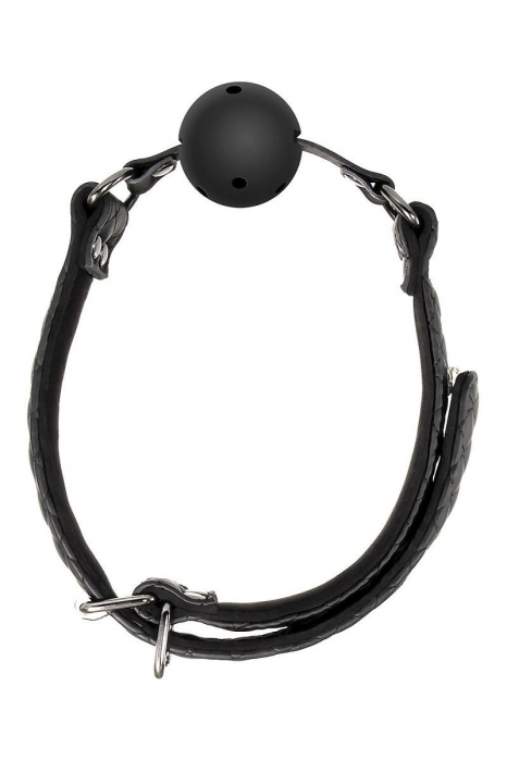 Черный кляп-шарик BALL GAG DIAMOND - Dream Toys - купить с доставкой в Тюмени