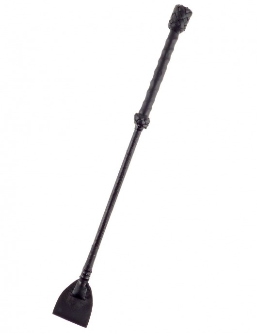Чёрный стек-хлопушка  Beginners Crop - 43,5 см. - Pipedream - купить с доставкой в Тюмени
