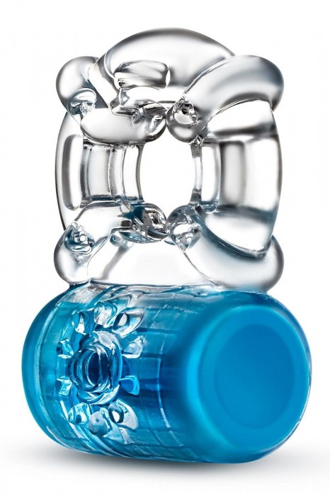 Синее эрекционное виброкольцо Pleaser Rechargeable C-Ring - Blush Novelties - в Тюмени купить с доставкой