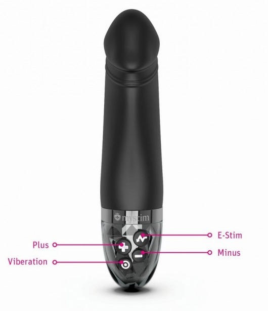 Черный вибратор с электростимуляцией Real Deal Neal - 16,5 см. - MyStim - купить с доставкой в Тюмени