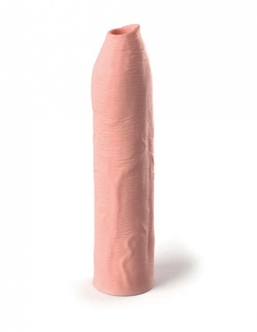 Телесная насадка-удлинитель Uncut Silicone Penis Enhancer - 17,8 см. - Pipedream - в Тюмени купить с доставкой