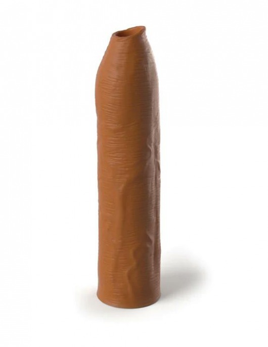 Кофейная насадка-удлинитель Uncut Silicone Penis Enhancer - 17,8 см. - Pipedream - в Тюмени купить с доставкой