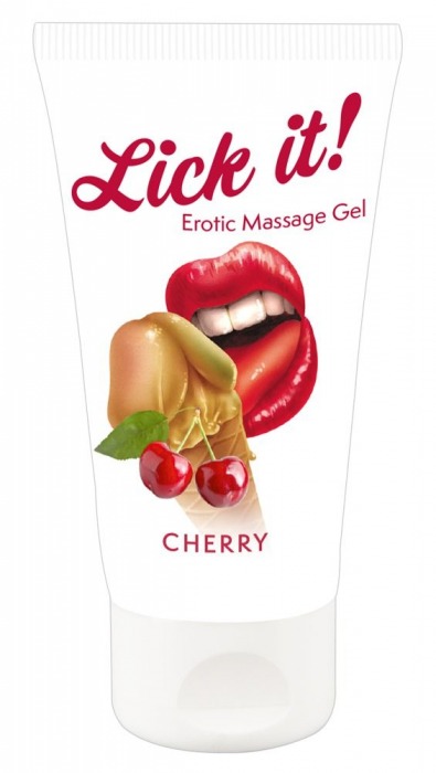 Лубрикант на водной основе Lick it! Cherry с ароматом вишни - 50 мл. - Orion - купить с доставкой в Тюмени