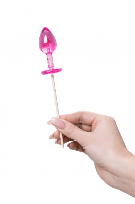 Розовый леденец  в форме анальной втулки со вкусом айриш крим - 29 гр. - Sosuчki - купить с доставкой в Тюмени