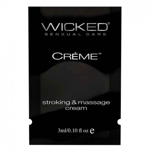 Крем для массажа и мастурбации Wicked Stroking and Massage Creme - 3 мл. - Wicked - купить с доставкой в Тюмени