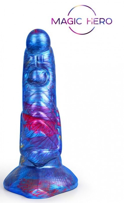Фантазийный разноцветный фаллоимитатор на присоске - 21 см. - Bior toys