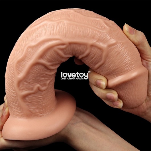 Телесный вибратор-гигант 11 Inch Realistic Long Vibrating Dildo - 28 см. - Lovetoy