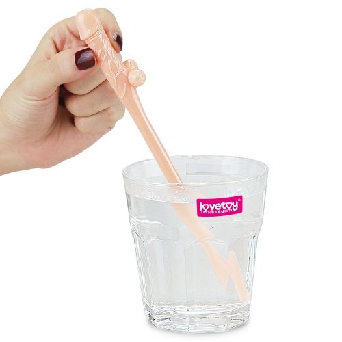 Телесные коктейльные трубочки с пенисами Original Willy Straws - 9 шт. - Lovetoy - купить с доставкой в Тюмени