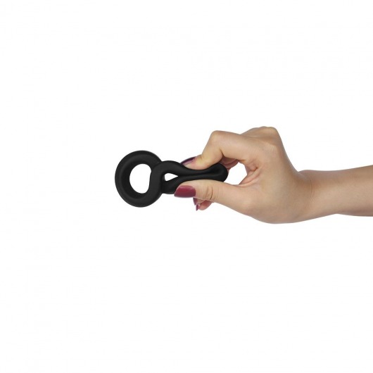 Черное двойное эрекционное кольцо Ultra Soft Platinum Cure Silicone Cockring - Lovetoy - в Тюмени купить с доставкой