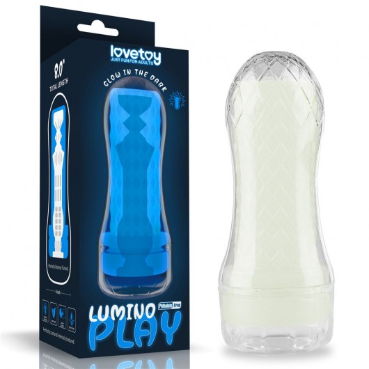 Светящийся в темноте мастурбатор Lumino Play Masturbator Pocketed - Lovetoy - в Тюмени купить с доставкой