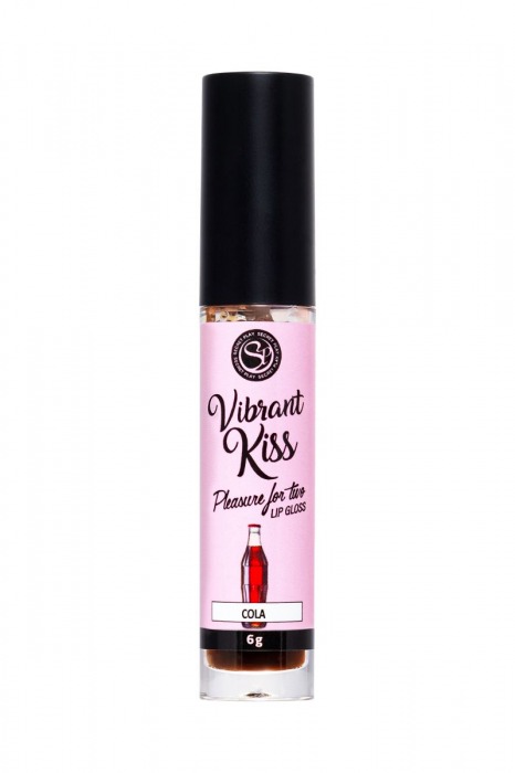 Бальзам для губ Lip Gloss Vibrant Kiss со вкусом колы - 6 гр. - Secret Play - купить с доставкой в Тюмени