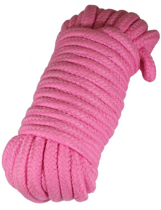 Розовая верёвка для бондажа и декоративной вязки - 10 м. - Eroticon - купить с доставкой в Тюмени