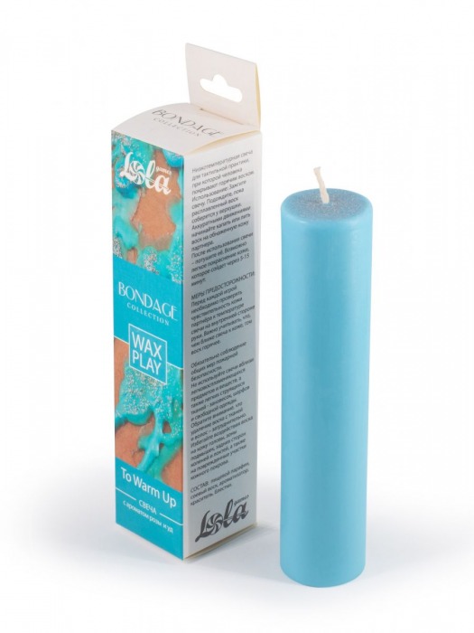 Голубая БДСМ-свеча To Warm Up - Lola Games - купить с доставкой в Тюмени