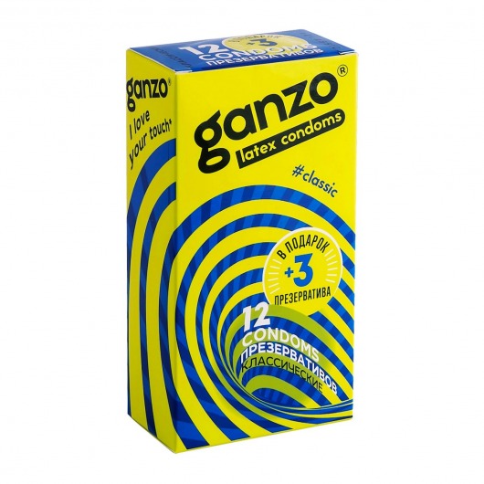 Классические презервативы с обильной смазкой Ganzo Classic - 15 шт. - Ganzo - купить с доставкой в Тюмени