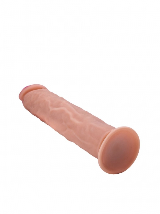 Телесный фаллоимитатор на присоске с большой головкой - 23 см. - LOVETOY (А-Полимер)