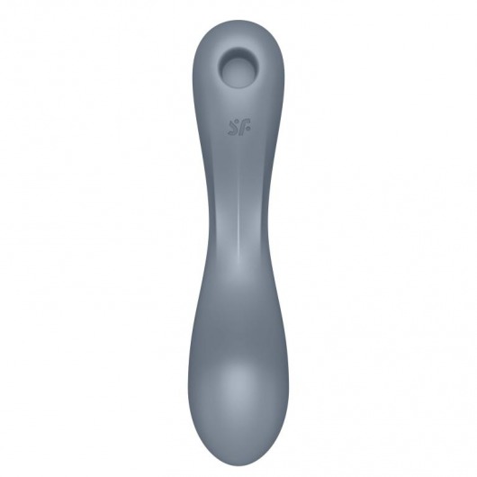 Серый вибромассажер с вакуумной стимуляцией Curvy Trinity 1 - Satisfyer