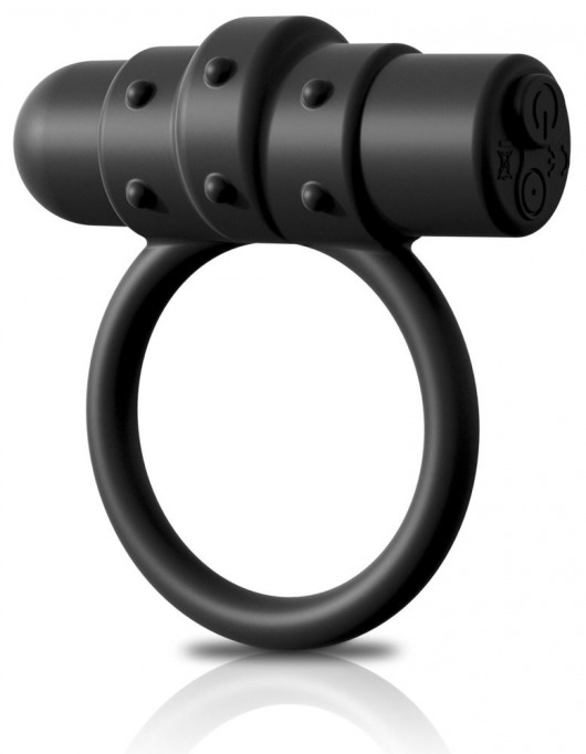 Черное перезаряжаемое эрекционное кольцо Vibrating Silicone C-Ring - Pipedream - в Тюмени купить с доставкой