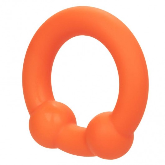 Оранжевое эрекционное кольцо Liquid Silicone Dual Ball Ring - California Exotic Novelties - в Тюмени купить с доставкой