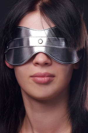 Серебристая маска на глаза - Sitabella - купить с доставкой в Тюмени