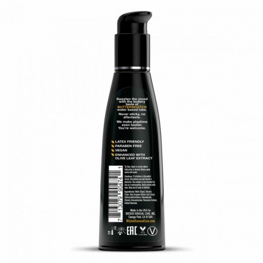 Лубрикант на водной основе с ароматом ирисок WICKED AQUA Butterscotch - 120 мл. - Wicked - купить с доставкой в Тюмени