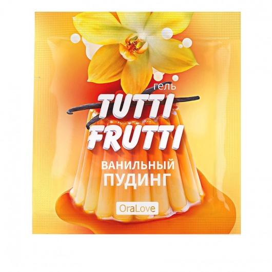 Пробник гель-смазки Tutti-frutti со вкусом ванильного пудинга - 4 гр. - Биоритм - купить с доставкой в Тюмени