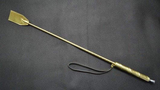 Золотистый стек с деревянной ручкой - 70 см. - Sitabella - купить с доставкой в Тюмени