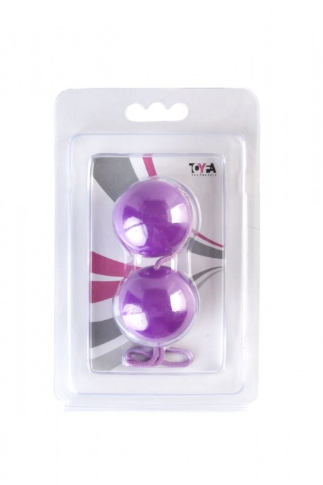 Фиолетовые вагинальные шарики BI-BALLS - Toyfa Basic