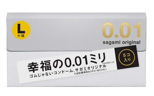 Презервативы Sagami Original 0.02 L-size увеличенного размера - 5 шт. - Sagami - купить с доставкой в Тюмени