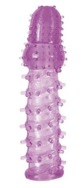 Фиолетовая насадка, удлиняющая половой член, BIG BOY - 13,5 см. - Toyfa Basic - в Тюмени купить с доставкой