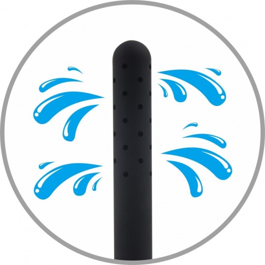 Черная насадка для интимного душа 360° water flow - Chisa - купить с доставкой в Тюмени