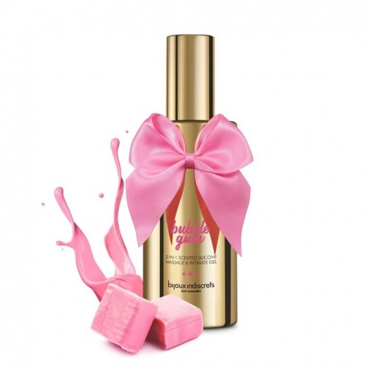 Гель с ароматом жвачки Bubblegum 2-in-1 Scented Silicone Massage And Intimate Gel - 100 мл. - Bijoux Indiscrets - купить с доставкой в Тюмени